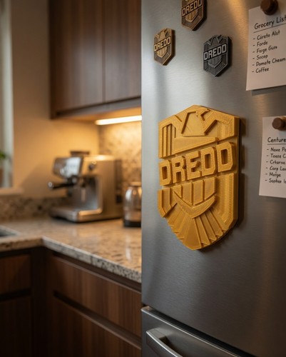 Judge dredd badge - dredd, fridge
