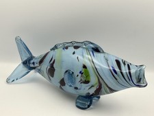 Vintage Murano Glass Blue Fish