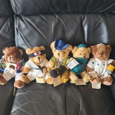 The Teddy Bear Collection 5x Dressed Up,Height 6-8". Job Lot Bundle 