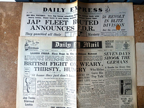Vintage wwii newspapers - vintage,