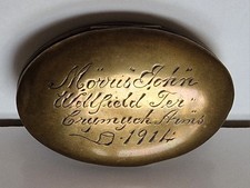Antique brass pill - pill, trinket