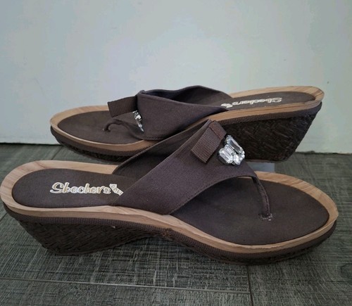 Skechers cali brown wedge - skechers,