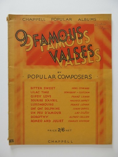 Piano score famous - 9,
