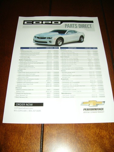 2012 2013 copo camaro parts - 2012,