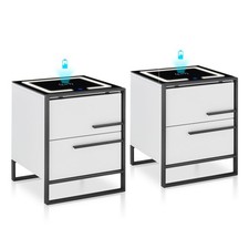 2PC LED Bedside Table Wireless