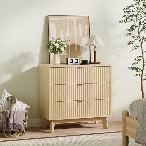 Modern fluted drawer - modern, 3-drawer