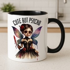 Creepy Fairy Mug Gothic Horror Coffee Cup Funny Gift for Halloween or Christmas