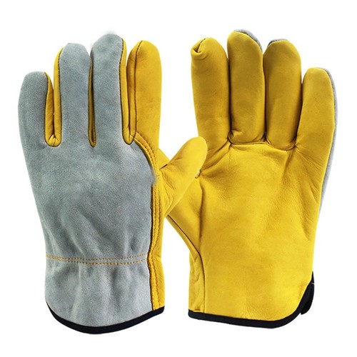 Leather work gloves tough - leather,