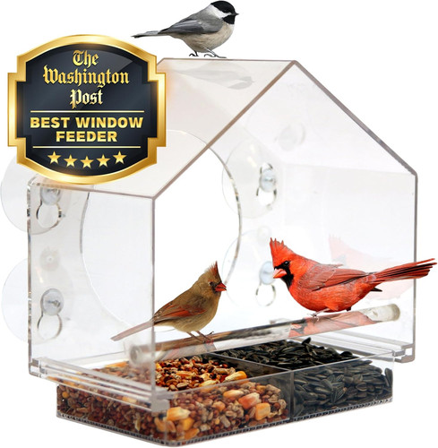 Window bird feeder with - feeder,
