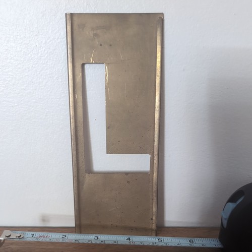 Vintage brass stencil alphabet - brass,
