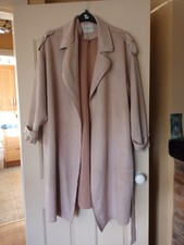 George Beige Faux Suede Coat Size 24-26.