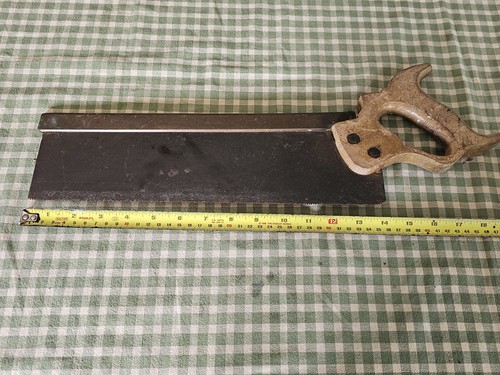 Vintage brass backed tenon - backed,