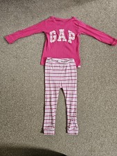 GAP Girls Pink Stripe Pyjamas Set Aged 3 years