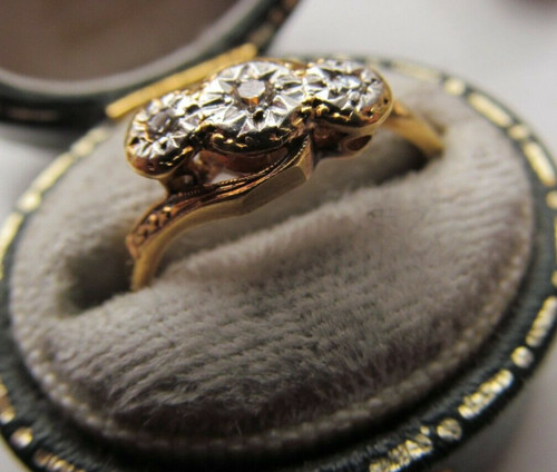 18ct gold plat diamond ring - &,