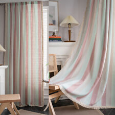 Tassel Stripes Linen Curtains