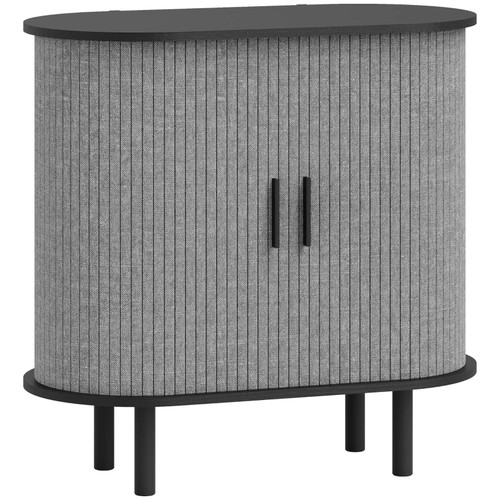 Tambour sideboard with fluted - tambour,