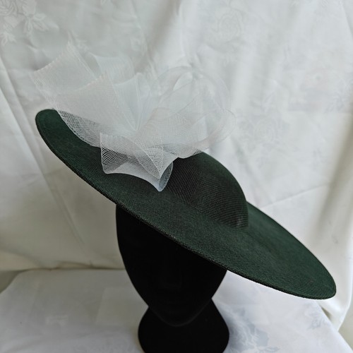 Dark green white wide - white,