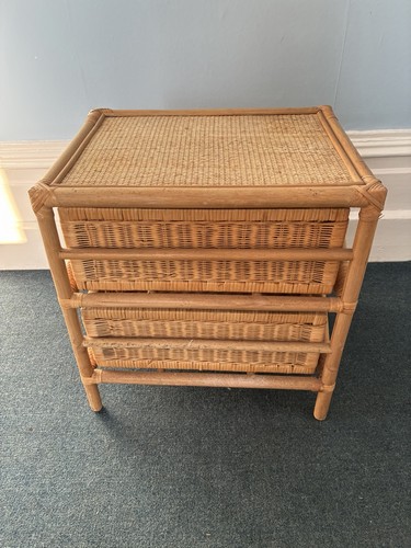 Wicker bedside table - bedside,
