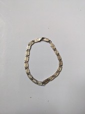 Vintage Italian Sterling Silver 925 Bracelet KP Mark Textured Spiral Link Unisex