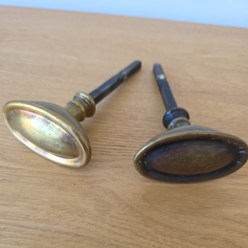 Antique brass oval door - brass,