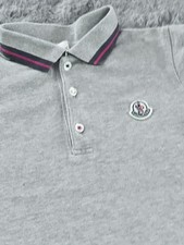 Moncler Boys Grey Polo Shirt