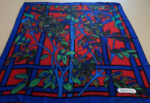 1980s tiffany silk scarf - &,