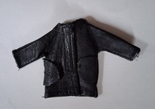 Vintage clone black leather jacket Sindy /Barbie Sized 12" doll