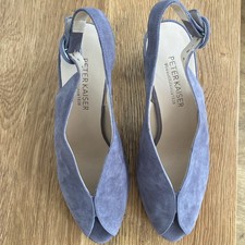 New Peter Kaiser Veronique Slingback Shoe UK 4.5 RRP £140 light Grey suede  