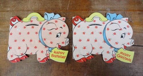1946 piggy bank cardboard - 2,