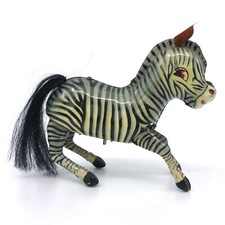 Tin Toy Jumping Zebra Litho