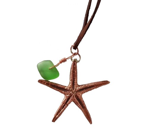 Starfish green seaglass - starfish,