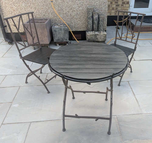 Rustic garden patio table and - patio,