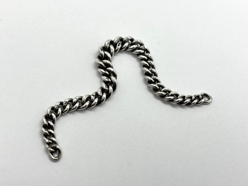 Antique solid silver curb link - solid,