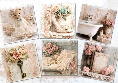 Roses lace shabby chic - roses, &