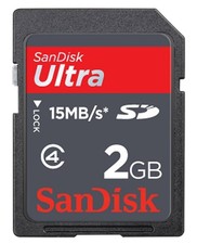 SanDisk Ultra 2 GB SD Class 4 Flash Memory Card Up To 15 MB/s