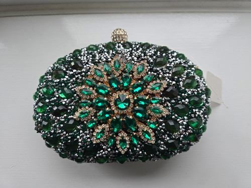 Emerald green crystal floral - crystal,