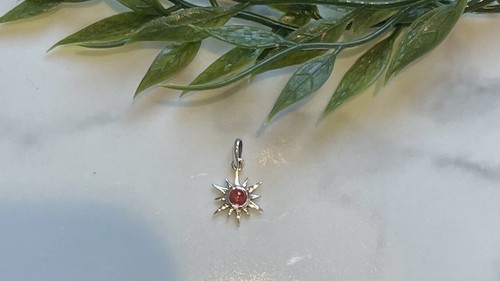 Garnet star silver gemstone - garnet,
