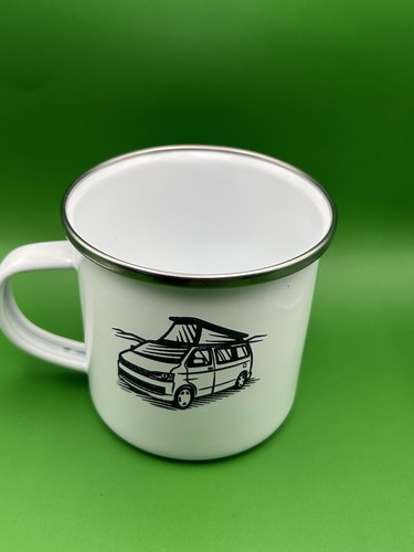 Volkswagen enamel mug coffee - volkswagen,