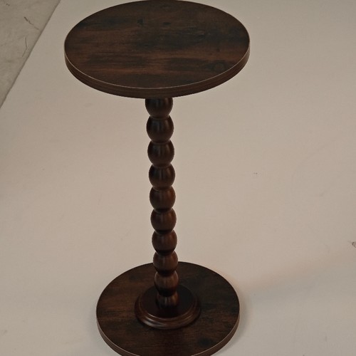 Wood round side table - round,