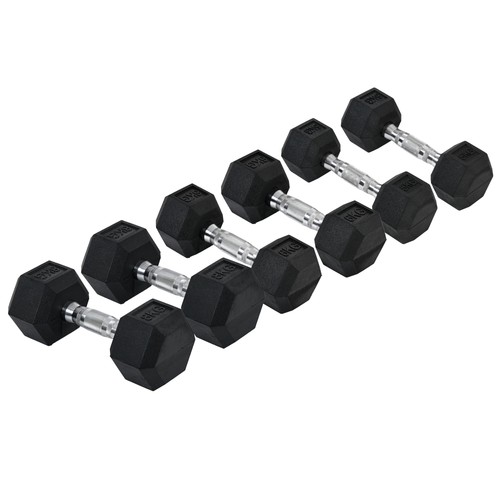 Hex rubber dumbbell - dumbbell, –