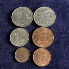 Job lot of 6 1968 to 1981  Jersey Coins 