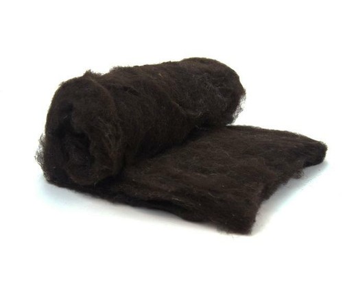 100 brown jacob - carded, wool