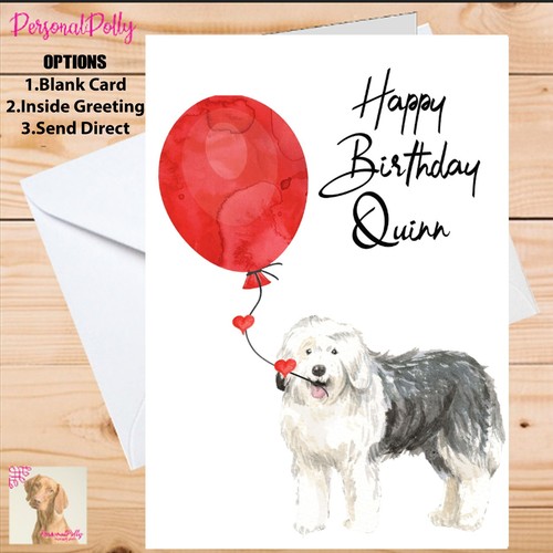 Personalised english sheepdog - personalised,