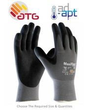 ATG MaxiFlex Ultimate Grey Fitted Palm Coated Work Gloves,Sizes Med,Large,XL,XXL