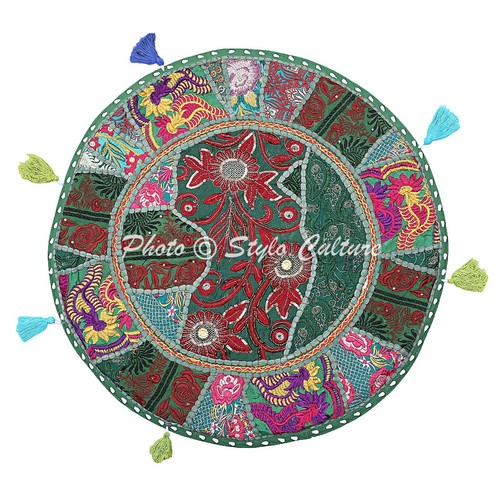 Ethnic cotton round patchwork - cotton,