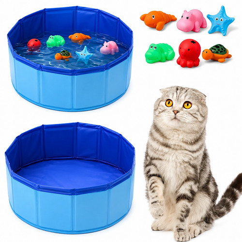 Foldable dog swimming pool pet - swimming,