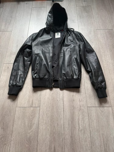 Levi black leather - levi's, hooded