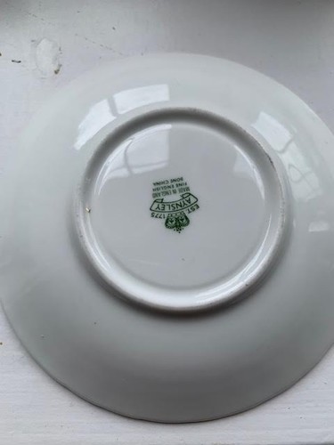 Aynsley cup and saucer - ,, blue