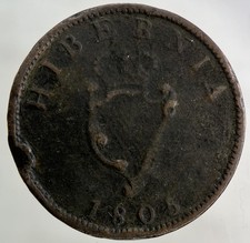 1805 Irish Half-Penny Coin |