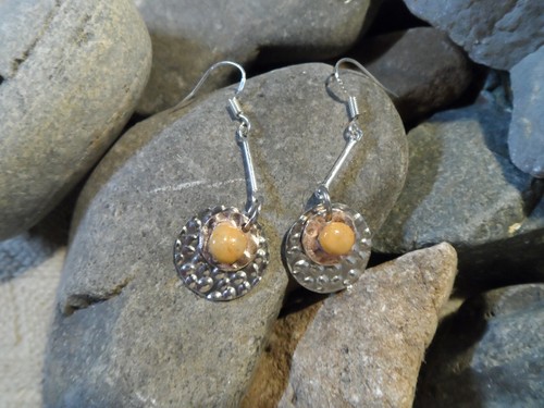 Silver copper hammered - silver,
